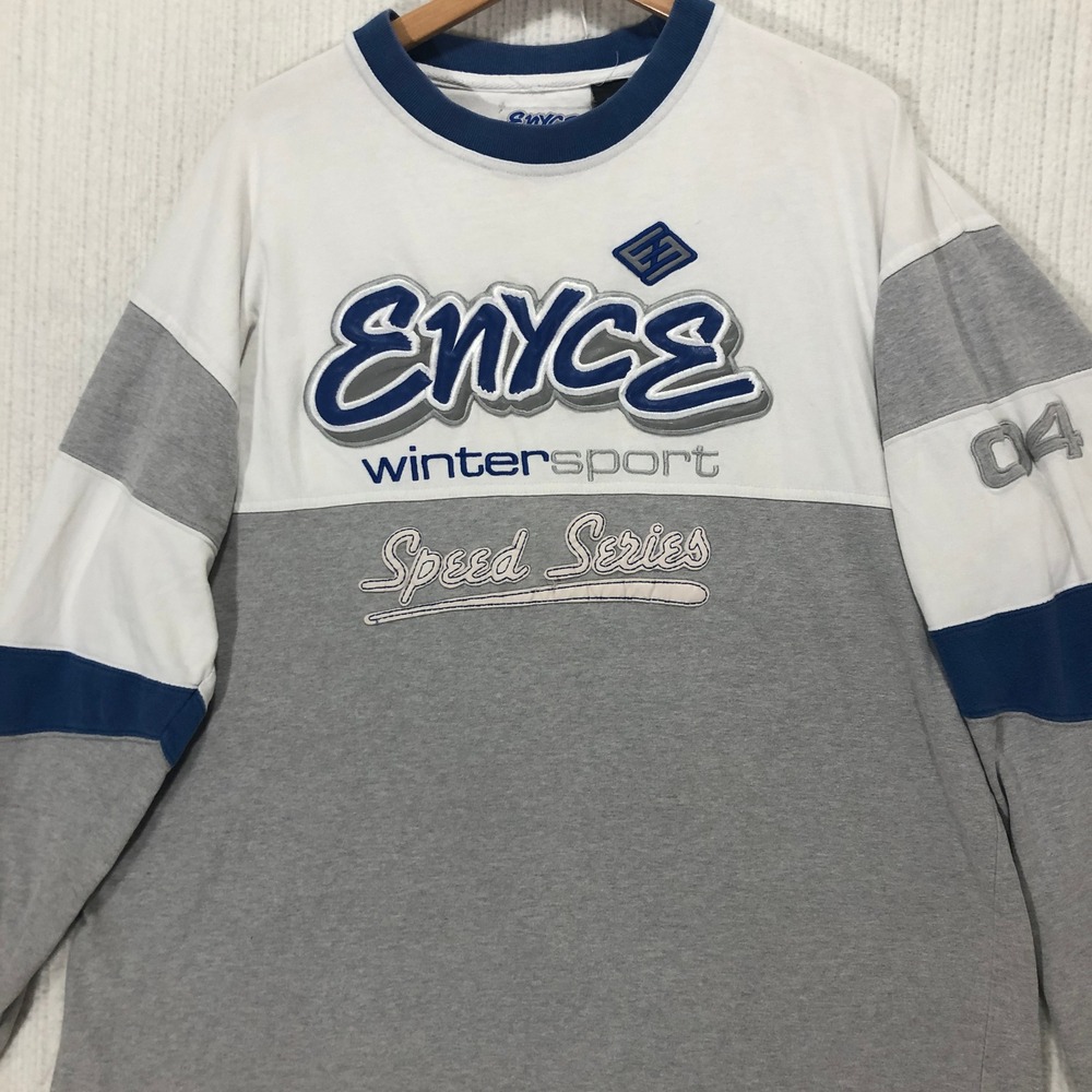 Enyce Winter Sport Speed Series Long Sleeve T Shirt 3XL‎ White Grey Blue